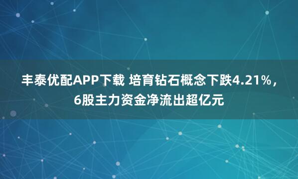 丰泰优配APP下载 培育钻石概念下跌4.21%，6股主力资金净流出超亿元